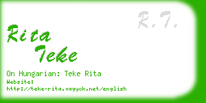 rita teke business card